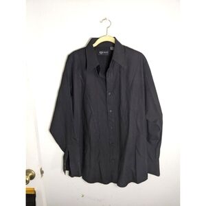 7 Diamonds Shirt Mens Extra Large Black Button Up Long Sleeve Logo Casual